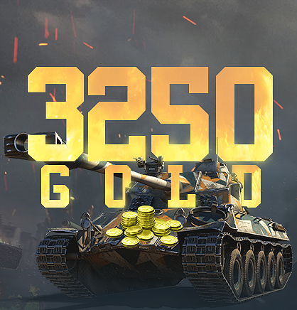 3250 золота в Tanks Blitz